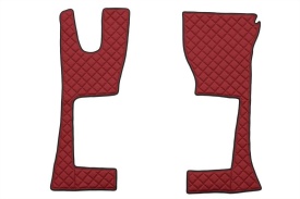 Set covorase camion, piele ecologica compatibil cu MERCEDES ACTROS MP4 Rosu cabina mare 230 cm - Img 3