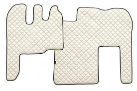 Set covorase camion, piele ecologica compatibil cu RENAULT MAGNUM 2002-2010 Crem