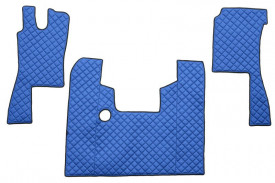Set covorase camion, piele ecologica compatibil cu SCANIA R 1995-2005 Albastru, MANUALA - Img 1