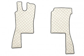 Set covorase camion, piele ecologica compatibil cu SCANIA R 1995-2005 Crem, MANUALA - Img 2