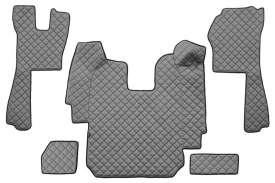 Set covorase camion, piele ecologica compatibil cu SCANIA R 2005-2016, Gri, AUTOMAT