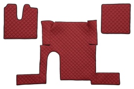 Set covorase camion, piele ecologica compatibile cu Man TGX 2007-2017, Manual, Rosu cu un sertar
