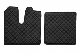 Set covorase camion, piele ecologica MAN TGX 2007-2020, negru, cu 2 sertare - Img 2