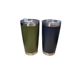 Set Cuplu Termos din otel inoxidabil Albastru si Verde, 600 ml cu perete dublu