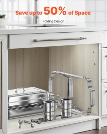 Set de bufet pentru incalzit cu capac, 8 litri, pachet de 4, din otel inoxidabil cu 4 tigai de dimensiuni normale, incalzitor catering cu capac, suport pentru tigaie de apa, suport pentru combustibil, pentru nunti, petreceri, banchete, argintiu - Img 6