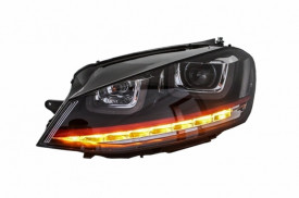 Set faruri compatibile cu VW Golf 7 VII 2012-2017 3D LED R20 GTI Design Semnal Dinamic - Img 8