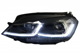 Set faruri LED compatibil cu VW Golf 7 VII 2012-2017 R-Line Look cu Semnal Dinamic - Img 5