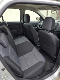 Set huse auto pentru scaune compatibile Dacia Logan II 2012-2020, cu bancheta spate fractionata, material textil, Lichidare de stoc! - Img 3