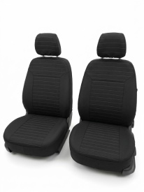 Set huse auto pentru scaune compatibile Dacia Logan II 2012-2020, negru, cu bancheta spate fractionata, material textil - Img 4