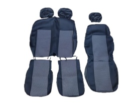 Set huse auto pentru scaune compatibile VW Crafter 2007-2018 Doka, 7 locuri, material textil - Img 2