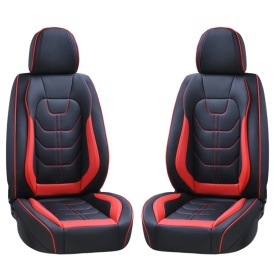 Set huse scaune auto compatibil cu Renault Fluence 2009-2016, piele ecologica negru cu rosu, fata-spate - Img 4
