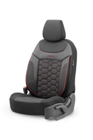 Set huse scaune auto compatibil Suzuki SX4 2021->, fata-spate, Otom Luxury, Carbon Design material textil cu piele ecologica - Img 2