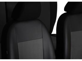 Set huse scaune auto, dedicate Opel Zafira C 2012->, cu 7 locuri, piele ecologica cu alcantara, negru cu gri - Img 6