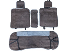 Set huse scaune auto, universale, fata-spate, piele ecologica, Negru, Lichidare stoc! - Img 5