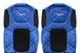 Set huse scaune camion compatibil cu FORD F-MAX 2018->, Negru cu albastru, piele ecologica cu velur - Img 4