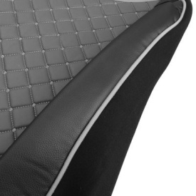 Set huse scaune camion compatibile cu MAN TGX 2007-2021, piele ecologica negru cu gri - Img 7