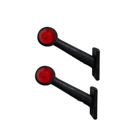 Set lampa LED laterala gabarit pentru camion, remorca, rulota, 12-24V, alb rosu, 2 buc - Img 6