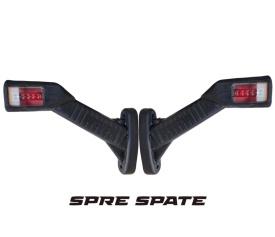Set lampa LED laterala gabarit pentru camion, remorca, rulota, 12-24V, alb galben rosu, 2 buc - Img 6