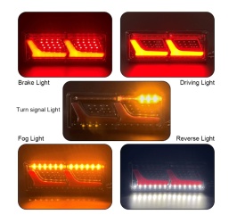 Set lampi auto stanga dreapta, LED, 12V-24V, semnalizare dinamica, pozitie Neon efect, 32x13cm - Img 2