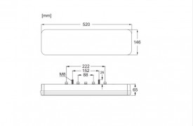 Set lampi stanga + dreapta. LED, semnalizare dinamica, 52cm x 14.6cm, 7 Functii, E-Mark, 12V-24V - Img 2