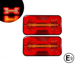 Set lampi stop LED, 4 Functii, 12V-24V, 180x90x32 mm, potrivit pentru remorci, rulote, vehicule agricole - Img 7