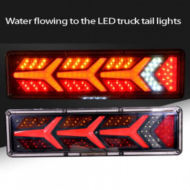 Set Led stopuri, stanga si dreapta, neon efect, pentru autobuz, camioane, remorca, caravana, 46 x 12.5 cm, 24V, 2 buc - Img 3