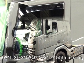 Set paravanturi camion DAF XF,XG,XG+ 2021->, XD 2024->, ver. EU, versiune cu oglinzi, fumuriu, Heko - Img 2
