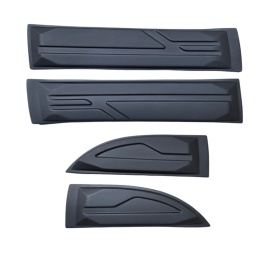 Set Protectii laterale pentru usi compatibile Mitsubishi L200 2007-2014, plastic ABS