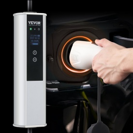Statie incarcare mobila, Vevor mobil, 11kW 16A, incarcator portabil EV tip 2, incarcator auto monofazat pentru vehicule electrice cu cablu de incarcare de 7,5 m, priza CEE16, ecran LCD, statie de incarcare EV reglabila, cutie de control IP66 - Img 9