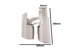 Tobe Ornamente Sistem de evacuare compatibil cu PORSCHE Panamera 970 4S Design 2011-2014 - Img 5