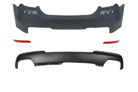 Bara Spate compatibil cu BMW Seria 5 F10 2011-2017 M-Technik Design, evacuare dubla, difuzor negru, fara PDC - Img 3