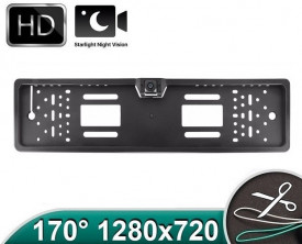 Camera auto marsarier HD unghi 170 grade cu StarLight Night Vision pe suport de numar - Img 6
