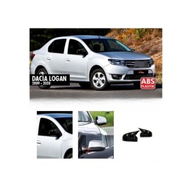 Capace oglinda compatibile cu Dacia Logan 2009-2020, Sandero 2009-2020, Duster 2012-2017, Negru lucios Batman Style - Img 2