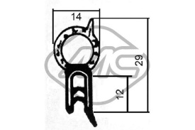 Cheder auto universal cu insertie de metal, Metalcaucho cod 00600 - Img 2