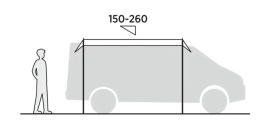 Copertina auto pentru usa laterala van, Easy Camp Voss Canopy 250x260x150 - Img 5