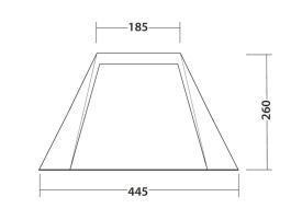 Copertina auto, Prelata umbrire pentru usa laterala, 445x225 cm, Outwell Forecrest Canopy - Img 8