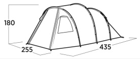 Cort camping tip tunel Easy Camp Tent Hidra 4 pentru 4 persoane, 435x255x180 cm - Img 8