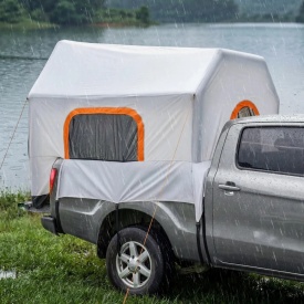 Cort gonflabil pentru camioneta, cort pentru camioneta cu platforma de 2,2 x 1,65 m, 3 sezoane, cu ferestre ventilate din plasa, corturi de camping impermeabile din PU2000 mm pentru drumetii in aer liber - pompa de aer inclusa - Img 9