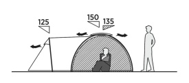 Cort pentru camping tip cupola pentru 4 persoane, 380x260x150 cm, Easy Camp Tent Lomsdal 4 - Img 9