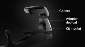Cotiera auto FIAT 500e 2020-> ARMSTER S negru, pentru modelul electric - Img 2