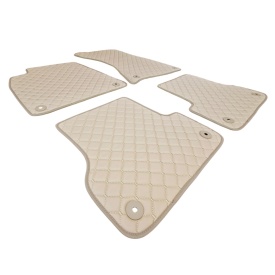 Covorase auto, mochete auto piele ecologica compatibile Audi A6 C7 2011-2018, culoare bej - Img 3