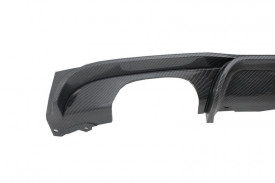 Difuzor Bara Spate Carbon Evacuare Stanga compatibil cu BMW Seria 3 F30 F31 2011-2018 M Performance Design, negru mat - Img 3