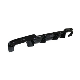 Difuzor bara spate compatibil BMW Seria 5 F10 2010-2017 pachet M, cu evacuare dubla, negru lucios