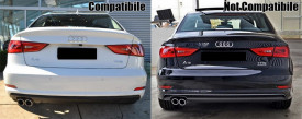 Difuzor Bara Spate compatibil cu AUDI A3 8V Sedan Cabrio 2012-2015 RS3 Design - Img 7