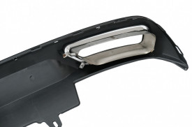 Difuzor Bara Spate compatibil cu AUDI A6 C7 4G FL 2010-2014 Ornamente Evacuare Design Negru Lucios - Img 5