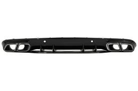 Difuzor Bara Spate compatibil cu MERCEDES C-Class C205 A205 Coupe Cabriolet 2014-2019 Facelift C63S Design Silver Tips - Img 6