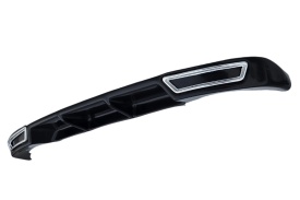 Difuzor bara spate compatibil Skoda Superb 3 III 2015-2019 cu dubla evacuare, negru lucios - Img 5