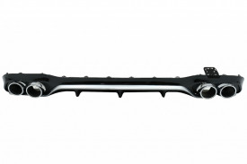 Difuzor Bara Spate cu Ornamente Toba compatibil cu Mercedes E-Class W213 2016-> E53 Design Silver - Img 2