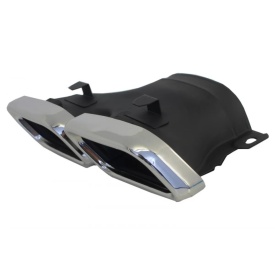 Difuzor Bara Spate cu Ornamente Toba Crom compatibil Mercedes E-Class W213 Sport Line 2016-2019 E63 Design - Img 14