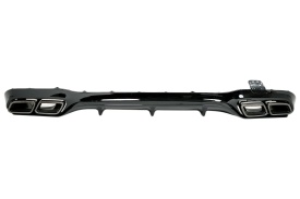Difuzor Bara Spate cu Ornamente Toba Negre compatibil cu Mercedes E-Class W213 Sport Line 2016-2019 E63 Design